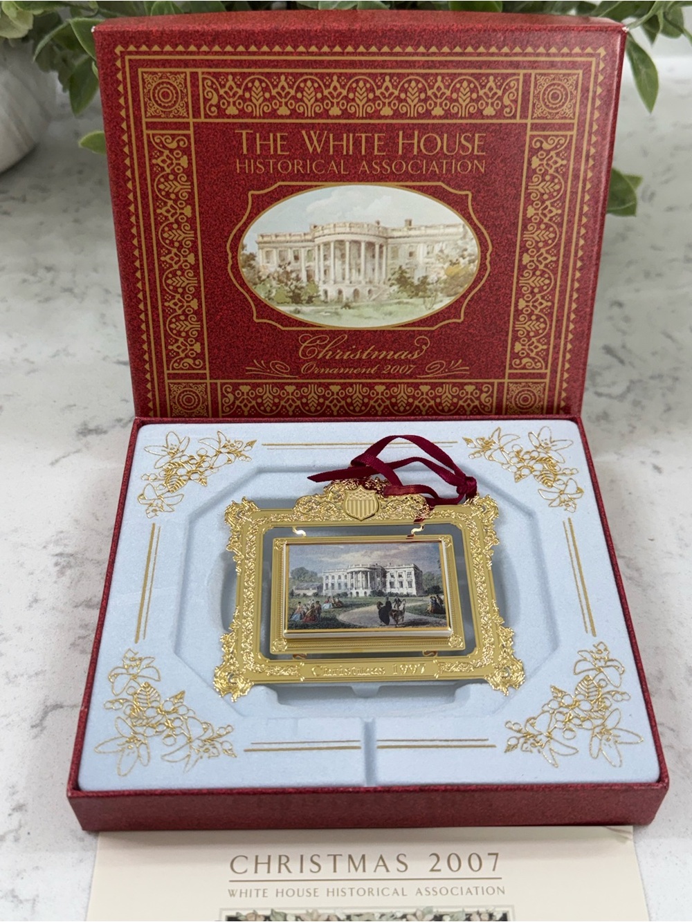 2007 White House Christmas Ornament Honoring President Grover’s Wedding